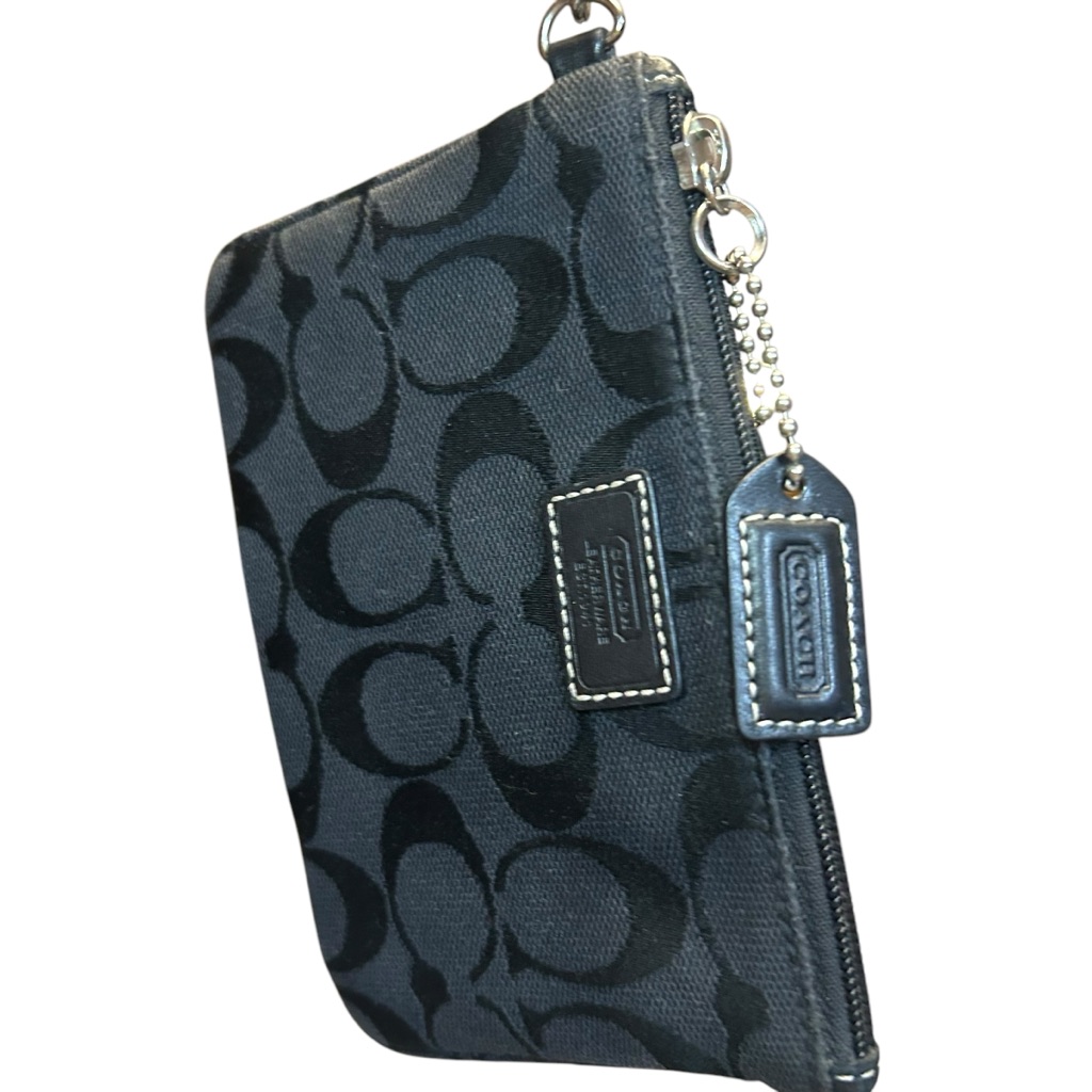 Coach Y2k Signature Canvas Black Wristlet
